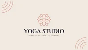 Beige Minimalist Aesthetic Yoga Business Card - page 1