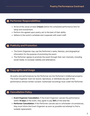 Poetry Performance Contract Template - page 3