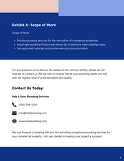 Commercial Plumbing Contract Template - page 5