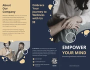 Blue And Cream Simple Mental Health Tri-fold Brochure - Page 1