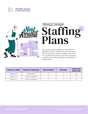 Purple and Green Flat Illustration Staffing Plan - Page 3