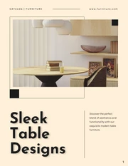 Cream And Black Minimalist Furniture Catalog - Page 1