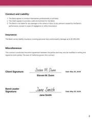 Wedding Band Contract Template - صفحة 3