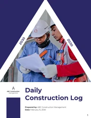 Daily Construction Log - Page 1