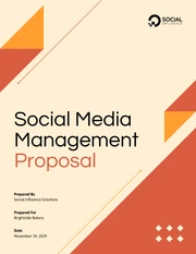 Social Media Management Proposal Template - Page 1