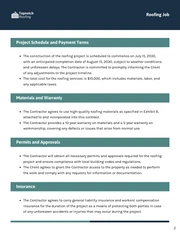 Roofing Job Contract Template - page 2