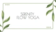 White And Green Simple Watercolor Yoga Instructor Business Card - page 1