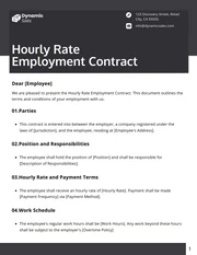 Hourly Rate Employment Contract Template - صفحة 1