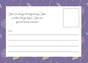 Purple Aesthetic Floral Pattern Business Thankyou Postcard - Page 2