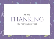 Purple Aesthetic Floral Pattern Business Thankyou Postcard - Page 1