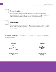 Nanny Employment Contract Template - Seite 3