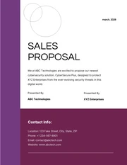 Purple And White Modern Shape Sales Proposal - Seite 1