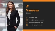 Black And Orange Modern Lawyer Business Card - Page 2