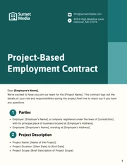 Project-Based Employment Contract Template - Página 1