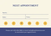 Blue And Light Yellow Minimalist Appointment Card - Seite 2