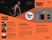Simple Orange and Grey Fitness Brochure - page 2