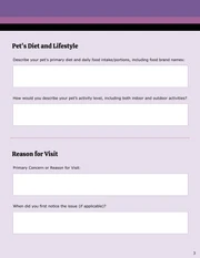 Veterinary Patient History Form Template - Page 3