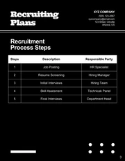 Simple Black and White Recruiting Plan - Page 3
