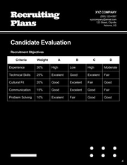 Simple Black and White Recruiting Plan - Page 4