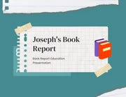 Cyan Paper Book Report Education Presentation - Seite 1