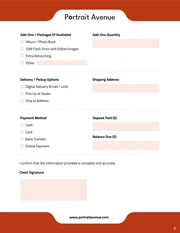 Photo Order Form Template - Seite 2