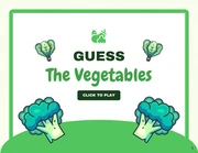 White And Green Cheerful Playful Guess Vegetables Game Presentation - Page 1