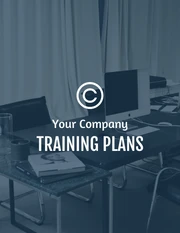 White And Blue Simple Elegant Modern Company Training Plans - Page 1