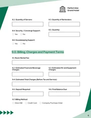 Banquet Event Order Form Template - Page 6