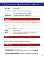 Transportation Contract Template - Page 2