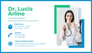 Light Grey Blue And Green Minimalist Medical Business Card - Page 2