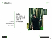 Simple Green White About Me Presentation - Page 1