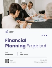 Financial Planning Proposals - Page 1