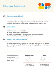 Music Studio Rental Contract Template - Page 3