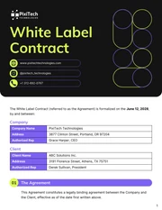 White Label Contract Template - page 1