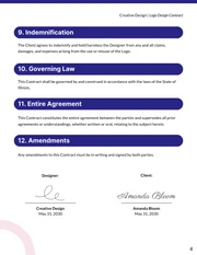 Logo Design Contract Template - صفحة 4