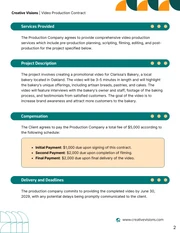 Video Production Contract Template - Page 2