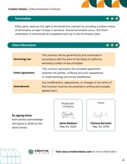 Video Production Contract Template - page 4