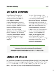 Soft Green And White Clean Education Grant Proposal - Page 3