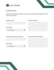 Deposit Form Template - Page 3