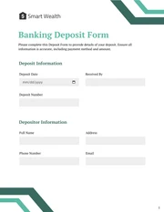 Deposit Form Template - Page 1