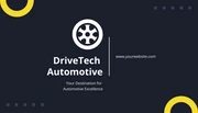 Modern Midnight Blue Automotive Business Card - Page 1