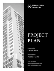 Black And White Modern Elegant Luxury Business Company Project Plans - Page 1