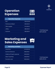White And Blue Expenses Report - Page 3