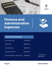 White And Blue Expenses Report - Page 4