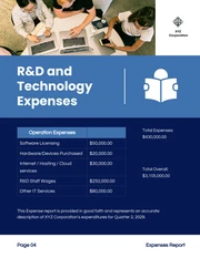 White And Blue Expenses Report - Page 5