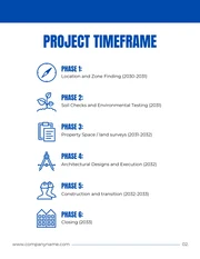 White And Blue Bold Simple Modern Business Project Plans - Page 3