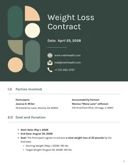 Weight Loss Contract Template - page 1