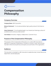 Compensation Philosophy Template - Seite 1