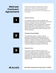 Retreat Contract Template - Pagina 1