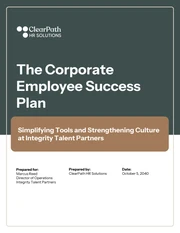 The Corporate Employee Success Plan Proposal Template - Pagina 1